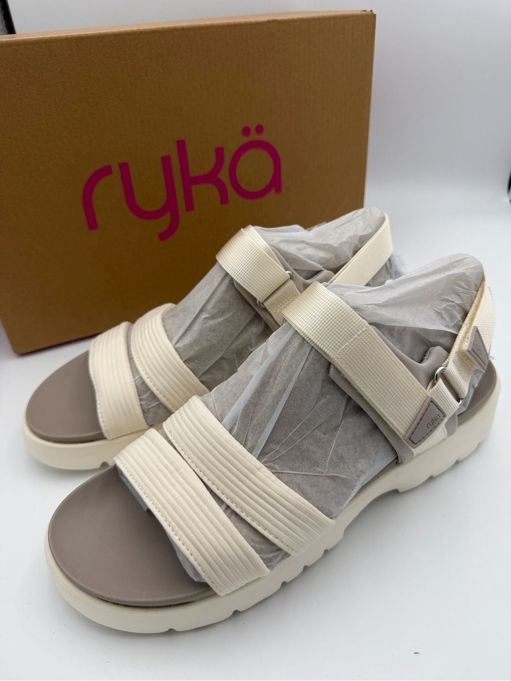 Ryka Beyond Gardenia White Casual Athletic Sport Sandals Size 11M